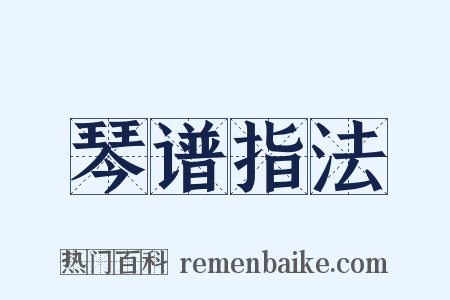 琴谱指法是什么意思的图片